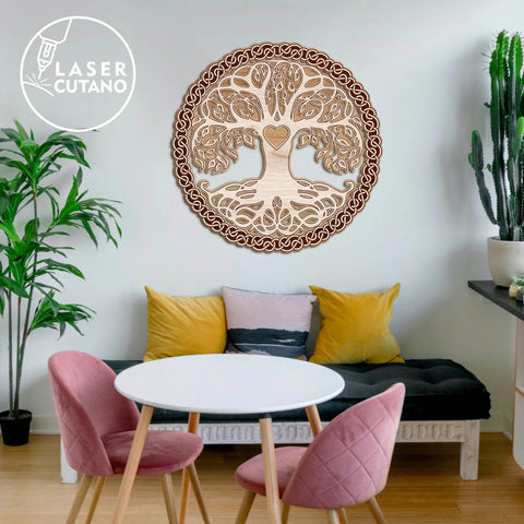 TREE of LIFE Multilayer Wall Decor, Cut File SVG LaserCutano 