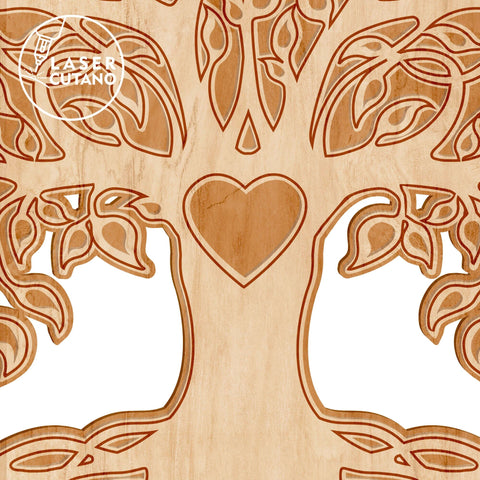 TREE of LIFE Multilayer Wall Decor, Cut File SVG LaserCutano 