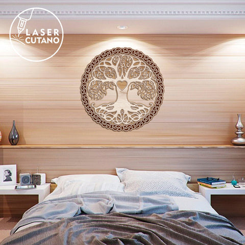 TREE of LIFE Multilayer Wall Decor, Cut File SVG LaserCutano 