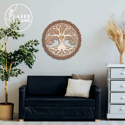 TREE of LIFE Multilayer Wall Decor, Cut File SVG LaserCutano 