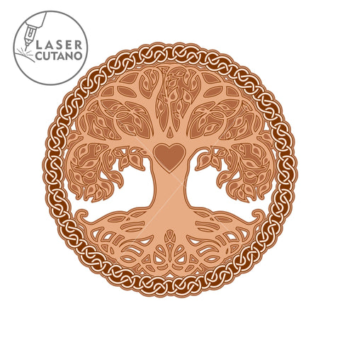 TREE of LIFE Multilayer Wall Decor, Cut File SVG LaserCutano 
