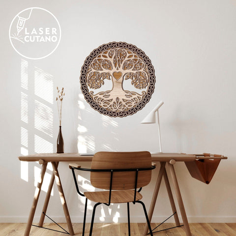 TREE of LIFE Multilayer Wall Decor, Cut File SVG LaserCutano 