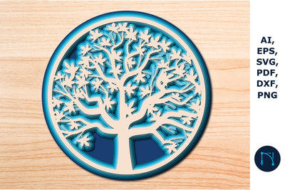 Tree of Life SVG, Multilayer Cut file SVG MD JOYNAL ABDIN 