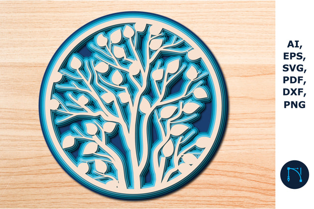Tree of Life SVG, Multilayer Cut file SVG MD JOYNAL ABDIN 