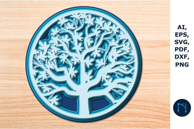 Tree of Life SVG, Multilayer Cut file SVG MD JOYNAL ABDIN 
