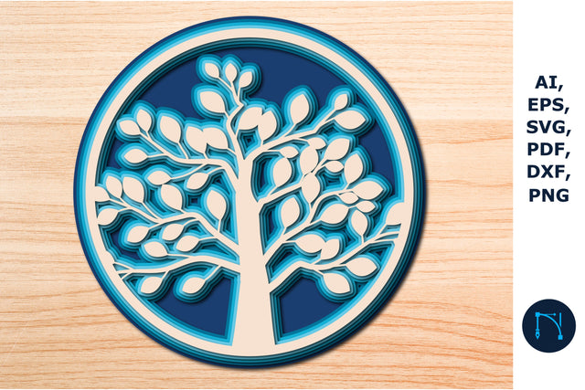 Tree of Life SVG, Multilayer Cut file SVG MD JOYNAL ABDIN 