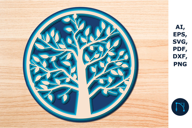 Tree of Life SVG, Multilayer Cut file SVG MD JOYNAL ABDIN 