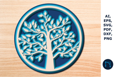 Tree of Life SVG, Multilayer Cut file SVG MD JOYNAL ABDIN 