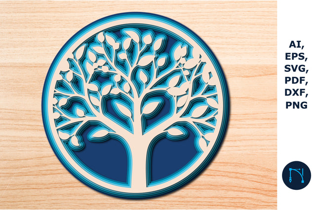 Tree of Life SVG, Multilayer Cut file SVG MD JOYNAL ABDIN 