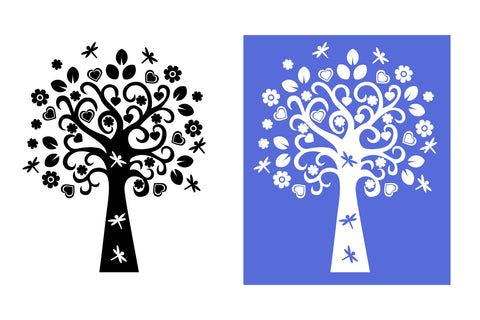 Tree Paper Cut. Paper Tree SVG. Family Tree Papercut. SVG Olga Terlyanskaya 