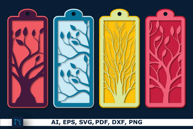 tree Papercut Bookmarks SVG File Bundle SVG MD JOYNAL ABDIN 