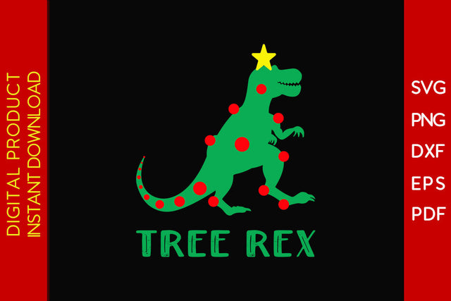 Tree Rex Christmas SVG PNG EPS Cut File SVG Creativedesigntee 