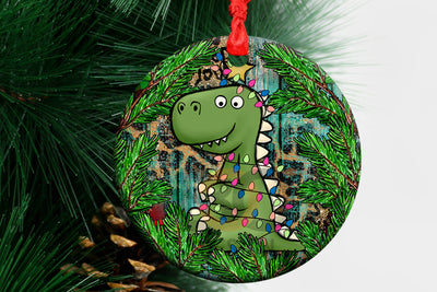 Tree Rex Dinosaour Christmas Ornaments, Dinosaur Ornament Png Sublimation Design, Merry Christmas Png, Christmas Ornament Png, Ornament Png,Digital Download Sublimation BOO-design 