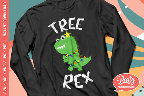 TREE REX SVG | funny Christmas Svg SVG Partypantaloons 