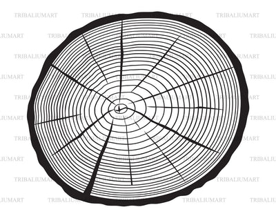 Tree Rings Cut Art Tree rings. Cut files for Cricut, Clip Art silhouettes (eps, svg, pdf ...
