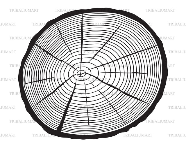 Tree rings SVG TribaliumArtSF 