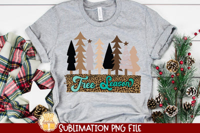Tree Season | Leopard Christmas Sublimation PNG Sublimation Cheese Toast Digitals 