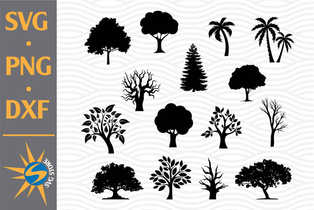 Tree Silhouette SVG, PNG, DXF Digital Files Include SVG SVGStoreShop 