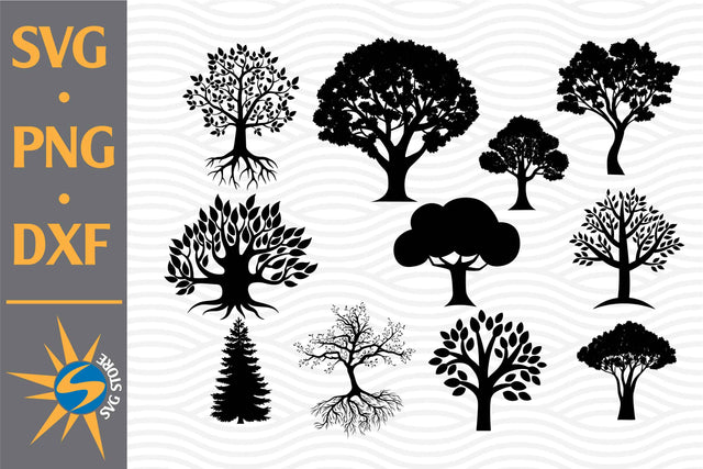 Tree Silhouette SVG, PNG, DXF Digital Files Include SVG SVGStoreShop 