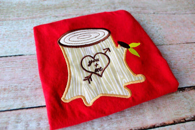 Tree Stump with Heart Applique Embroidery Embroidery/Applique Designed by Geeks 