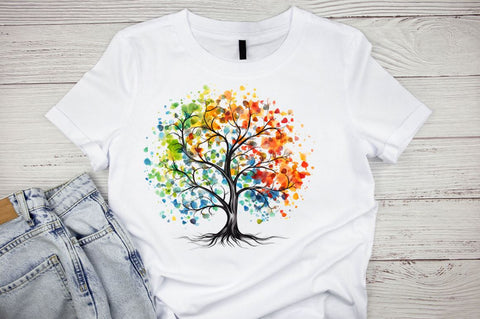 Tree Sublimation Clipart Bundle Sublimation Regulrcrative 