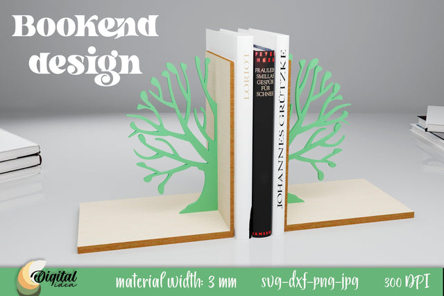 Tree SVG. Laser Cut SVG. Bookend Laser Cut SVG Design SVG Evgenyia Guschina 