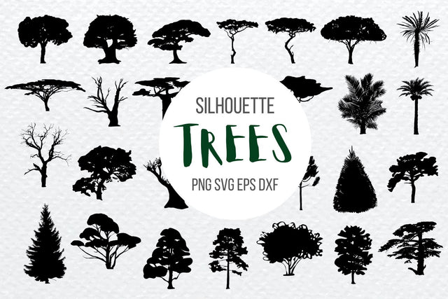 Trees Silhouette Bundle SVG SvgOcean 
