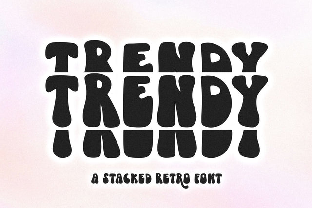 Trendy - Retro Stacked Font Font KA Designs 