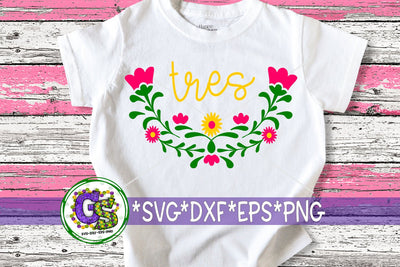 Tres Birthday SVG DXF EPS PNG-3rd Birthday SVG SVG Greedy Stitches 