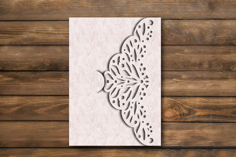 Tri Fold Wedding Invitation Template SVG SvgOcean 