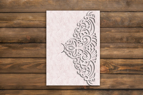 Tri Fold Wedding Invitation Template SVG SvgOcean 