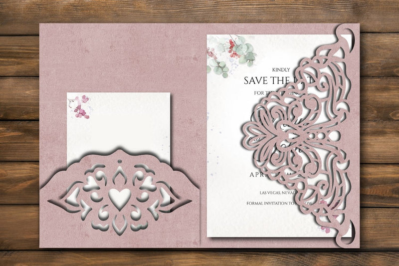Tri Fold Wedding Invitation Template - So Fontsy