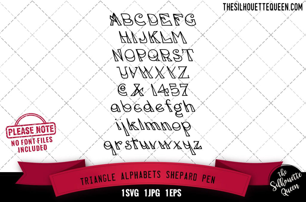 Triangle Alphabets, Shepard Pen alphabets - ABC letters - So Fontsy