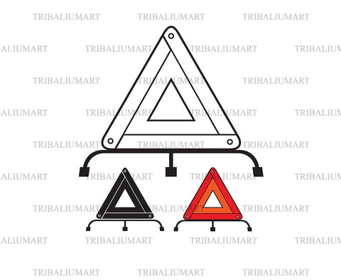 Triangle road sign SVG TribaliumArtSF 