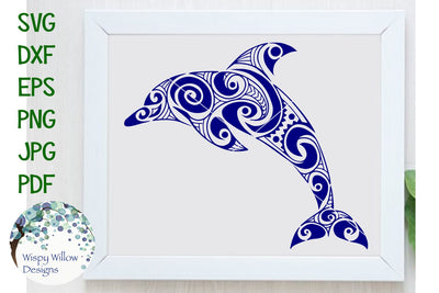 Tribal Dolphin SVG Wispy Willow Designs 