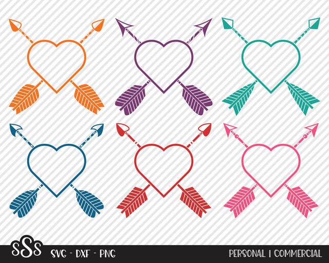 Tribal Heart Arrow Bundle | Outdoor SVG SVG Texas Southern Cuts 