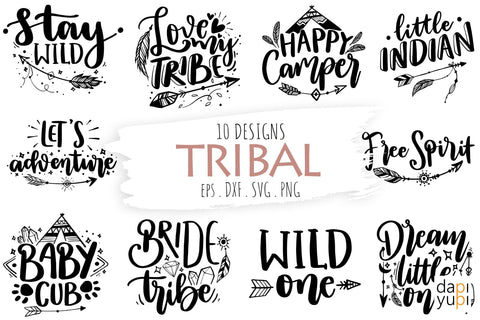 Tribal Quotes, Boho Quotes, Bohemian SVG SVG dapiyupi store 