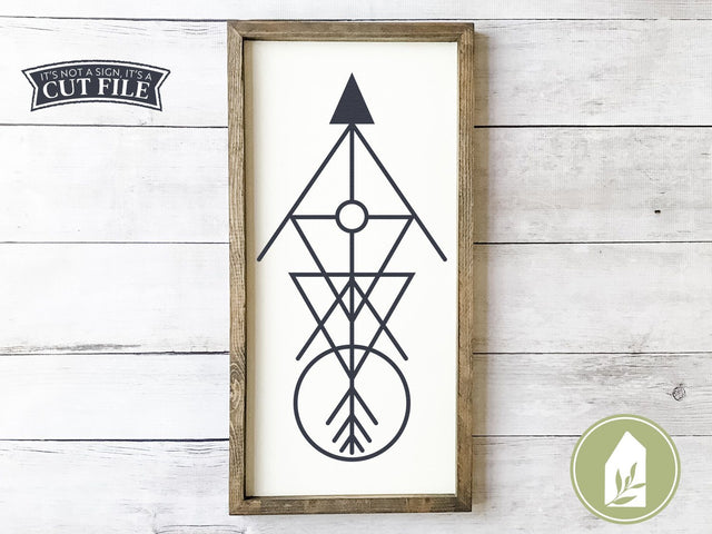 Tribal Sign SVG | Geometric SVG | Boho SVG | Modern Farmhouse Sign | Design 1 SVG LilleJuniper 