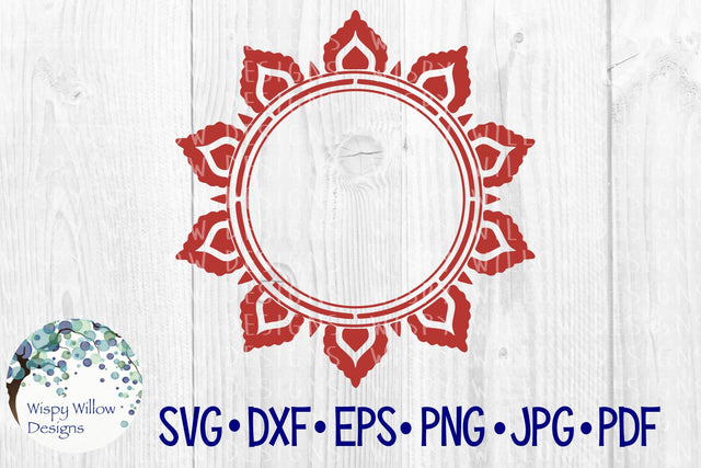 Tribal Sun Mandala Border SVG Wispy Willow Designs 