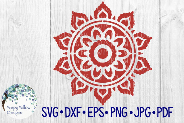 Tribal Sun Mandala SVG Wispy Willow Designs 