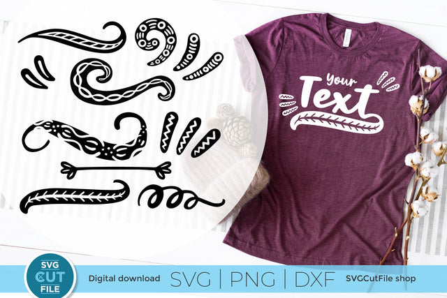 Tribal swoosh svg with swirl SVG SVG Cut File 