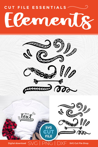 Tribal swoosh svg with swirl SVG SVG Cut File 