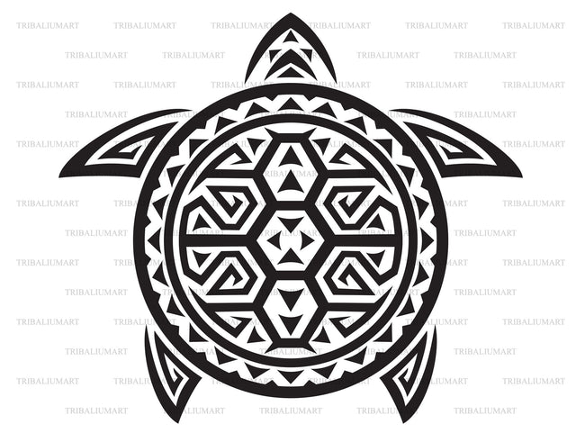 Tribal tattoo turtle SVG TribaliumArtSF 