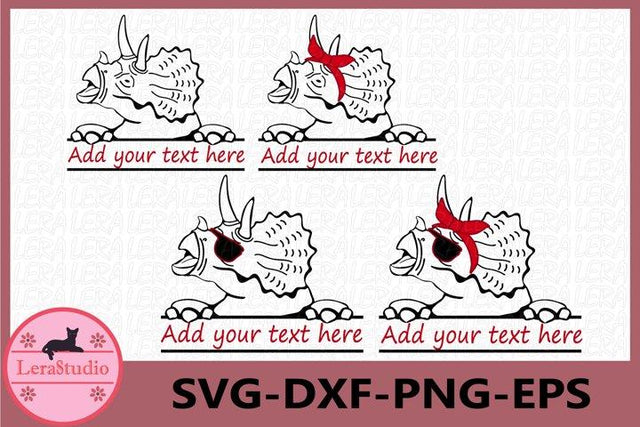 Triceratops Dinosaur SVG Lerastudio 