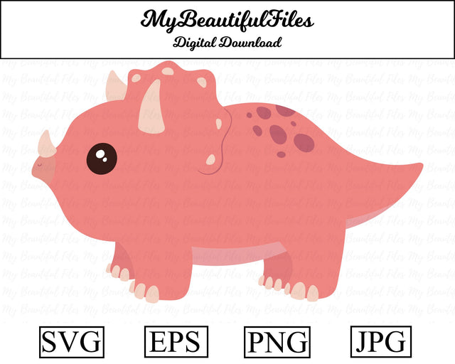 Triceratops - Dinosaur SVG MyBeautifulFiles 