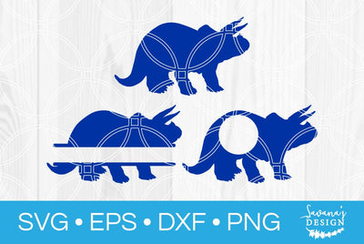 Triceratops Dinosaur SVG SavanasDesign 