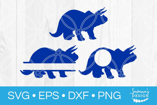 Triceratops Dinosaur SVG SavanasDesign 