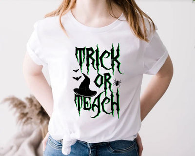 Trick or Teach Halloween PNG, Halloween png, Halloween teacher sublimation, Halloween teach design, trick or teach PNG, Trick or Treat print Sublimation iStyleDesign 
