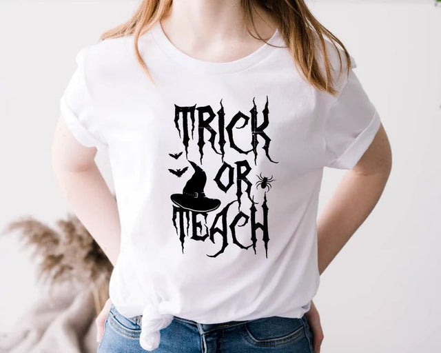 Trick or Teach Halloween PNG, Halloween png, Halloween teacher sublimation, Halloween teach design, trick or teach PNG, Trick or Treat print Sublimation iStyleDesign 