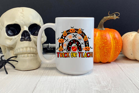 Trick or Teach Halloween Teacher Sublimation I Halloween PNG Sublimation Happy Printables Club 